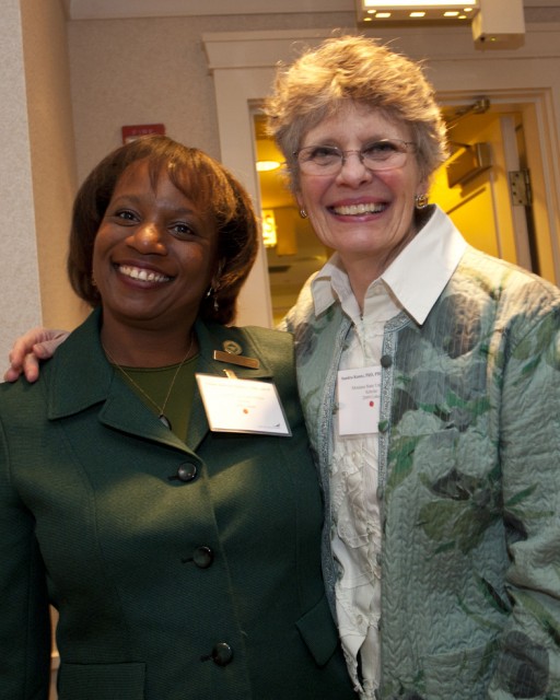 RWJF Nurse Faculty Scholars Versie Johnson-Mallard and Sandra Kuntz at the 2011 Leadership Training in Chicago, IL